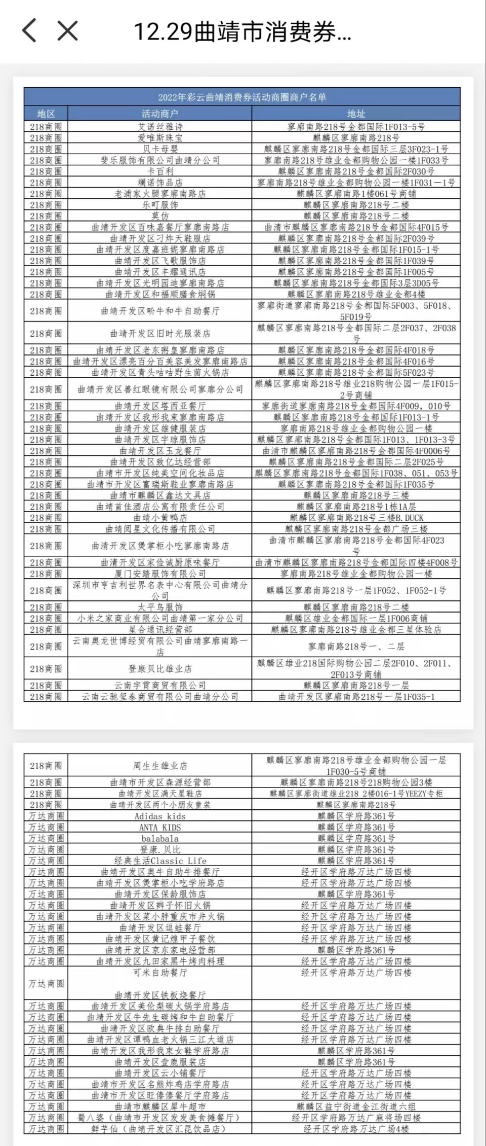 云南-2022彩云曲靖消费券第二期商户名单有哪些？-4